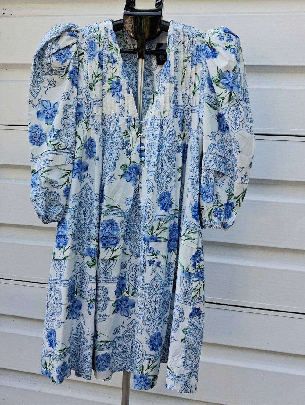Hunter Bell NYC Jenkins Mini Dress Puff-Sleeve